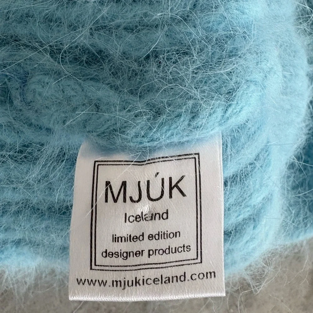 MJÚK Iceland Angora Beanie & Mittens Set – Ice Blue Limited Edition